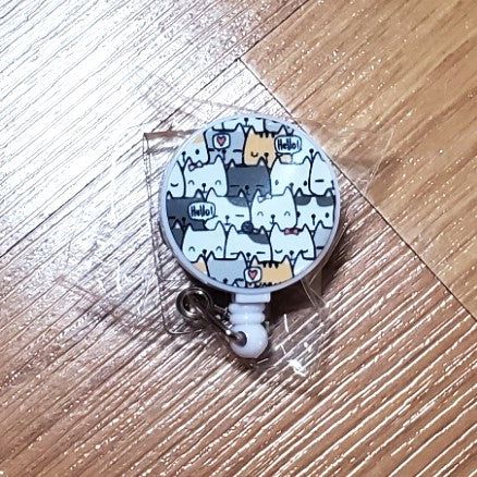 Badge reel, Cat Crowd design