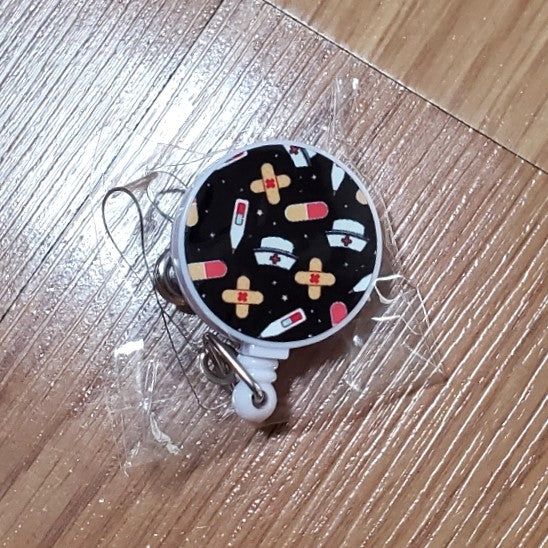 Badge reel, Medical Black design