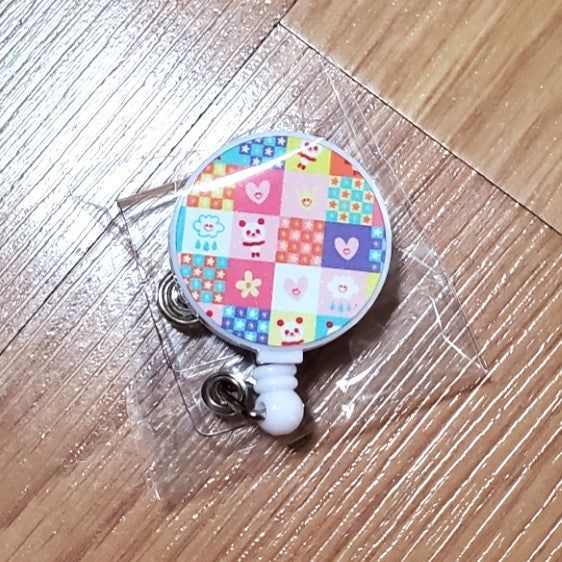 Badge reel, Pandas Colorful design