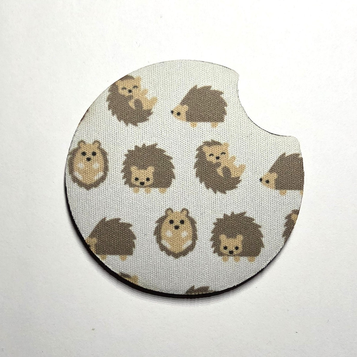 Neoprene car coaster, Hedgehogs design