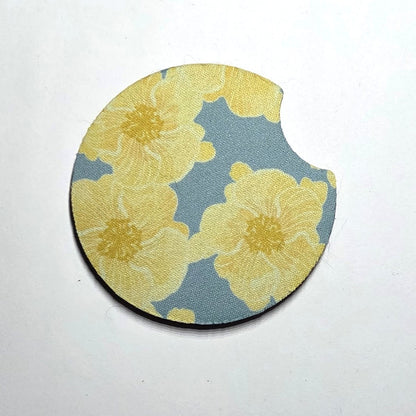 Hawaii artist neoprene car coaster, Ilima design