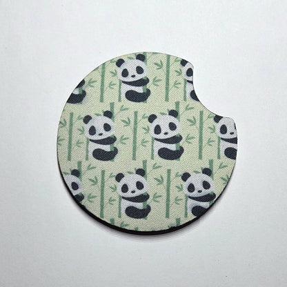 Neoprene car coaster, Pandas design