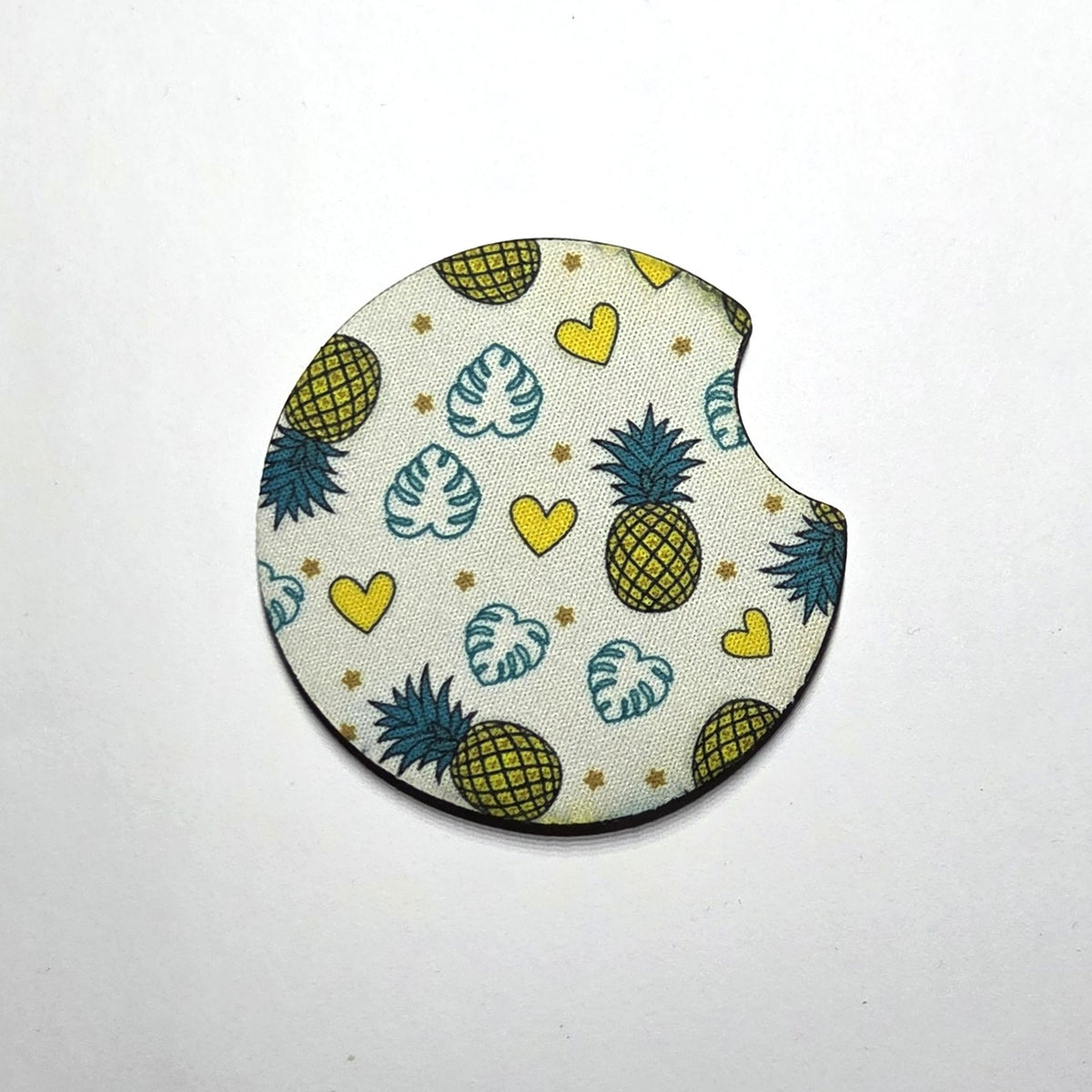Neoprene car coaster, Pineapples design