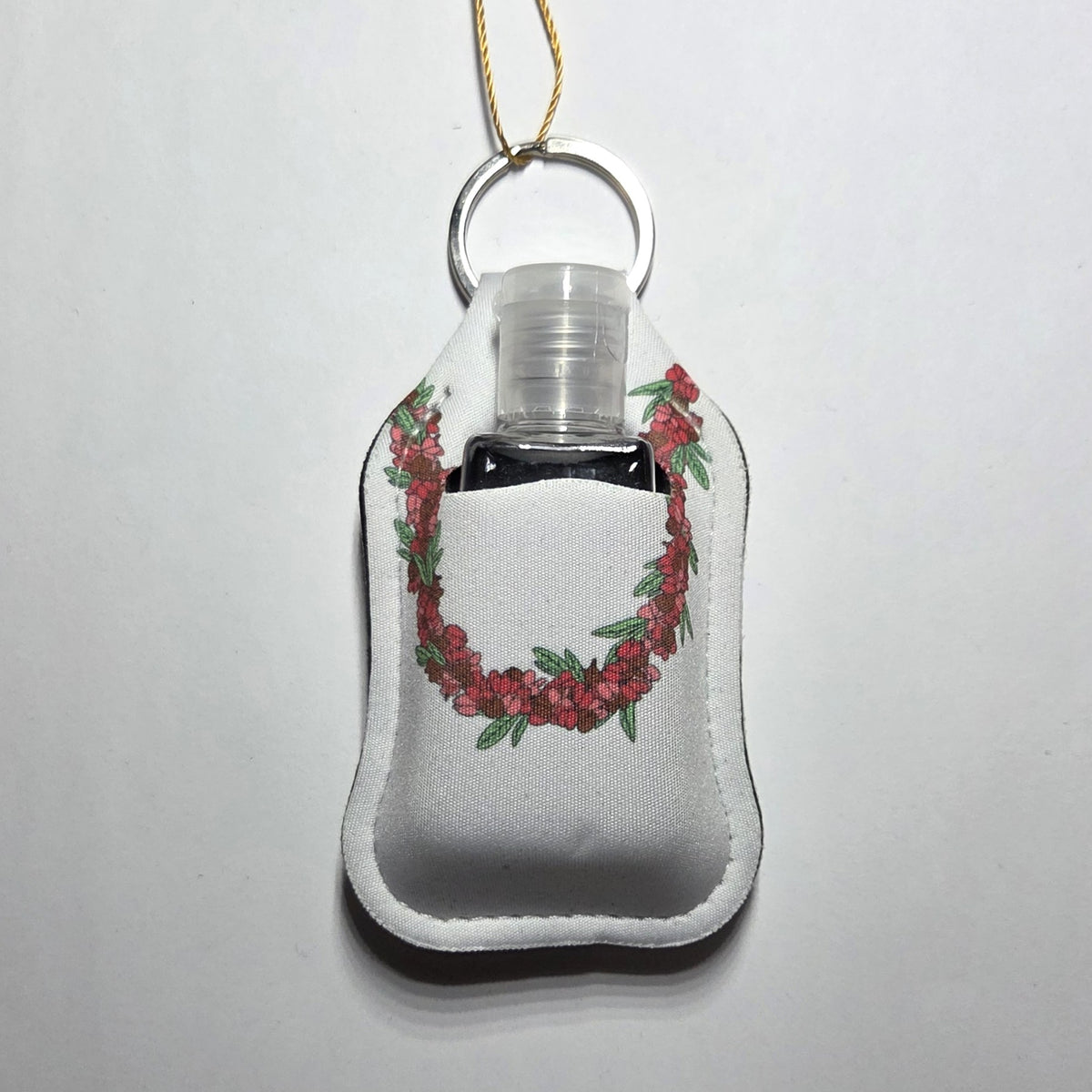 Hawaii artist neoprene hand sanitizer holder, Aalii design