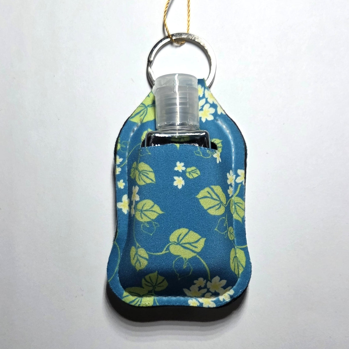 Hawaii artist neoprene hand sanitizer holder, Pakalana Teal design