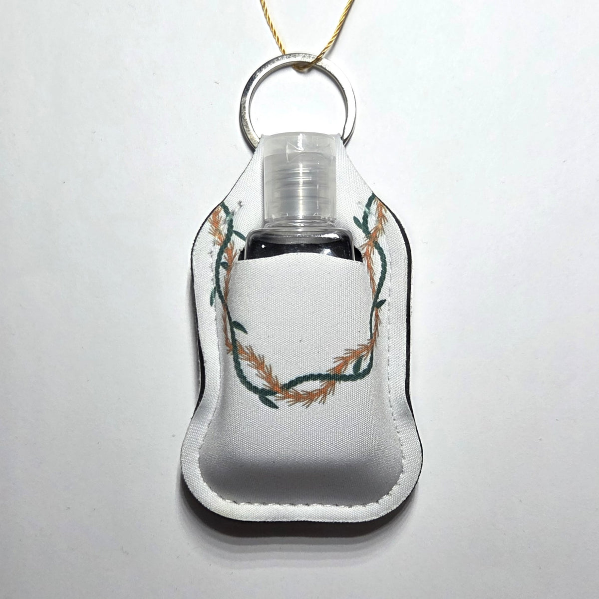 Hawaii artist neoprene hand sanitizer holder, Ti Kukuna design