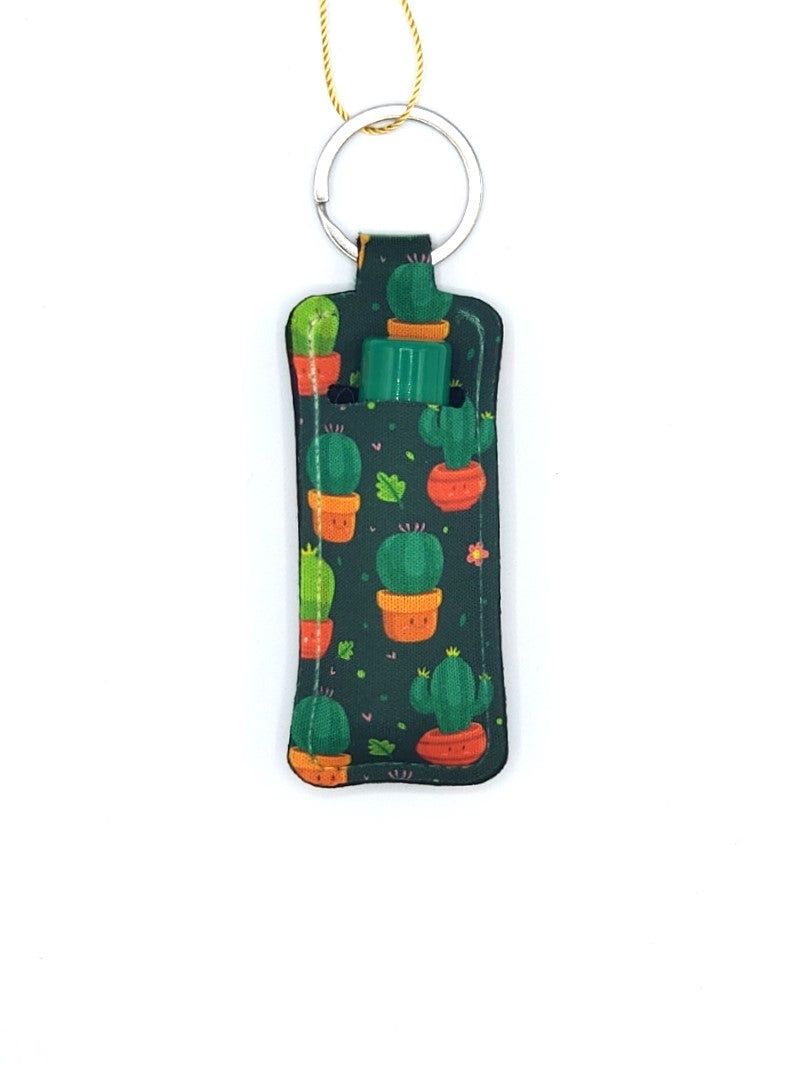 Lip balm holder, Cactus Kawaii design