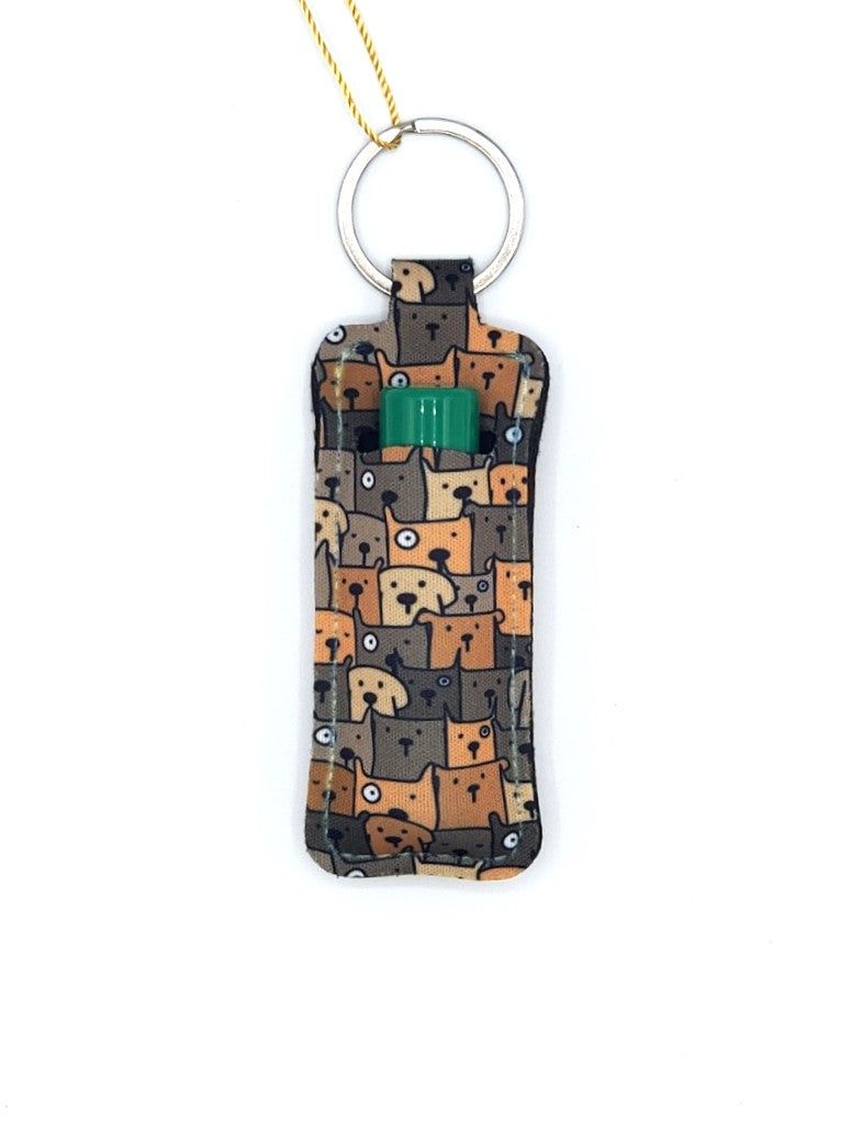 Lip balm holder, Dog Crowd design