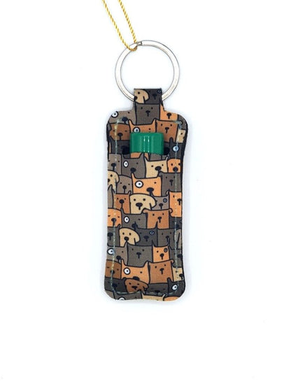 Lip balm holder, Dog Crowd design