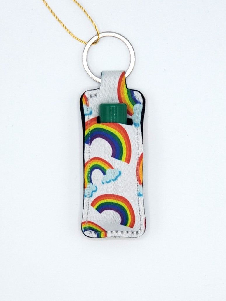 Lip balm holder, Rainbows design