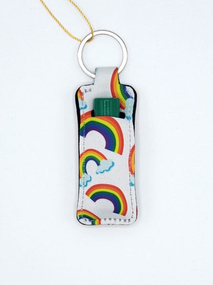 Lip balm holder, Rainbows design