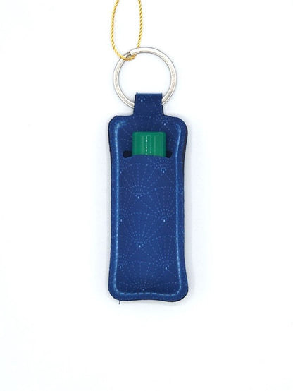 Lip balm holder, Sashiko Fan design