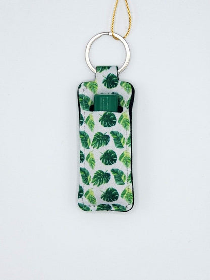 Lip balm holder, Tropical Greens design