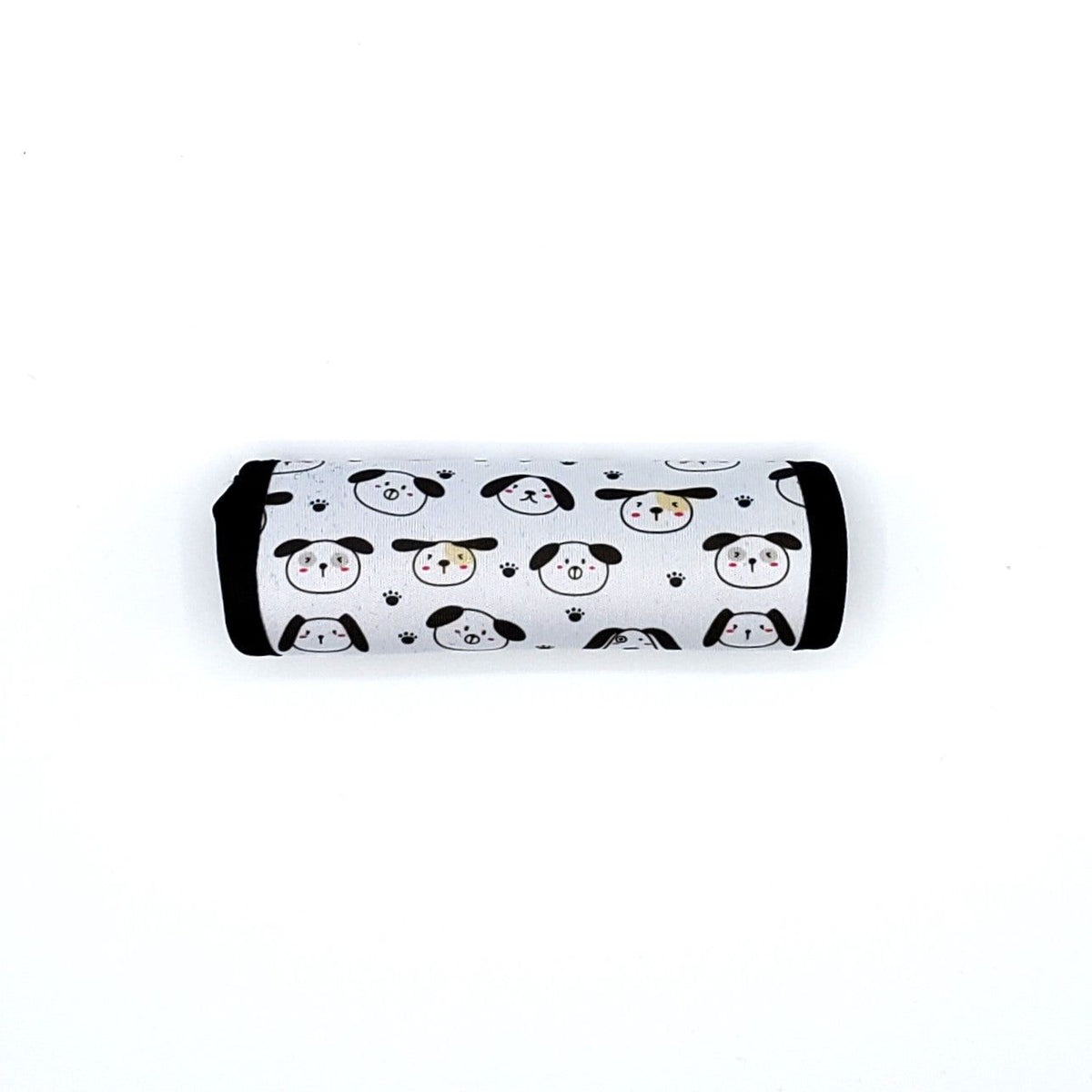 Neoprene luggage handle cover, horizontal, Dog Kawaii design