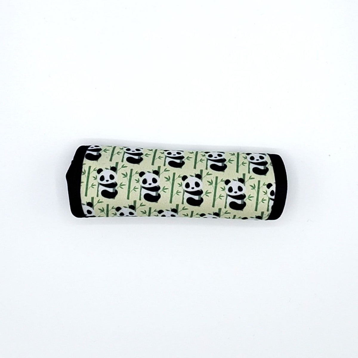Neoprene luggage handle cover, horizontal, Pandas design