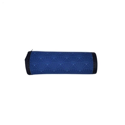 Neoprene luggage handle cover, horizontal, Sashiko Fan design