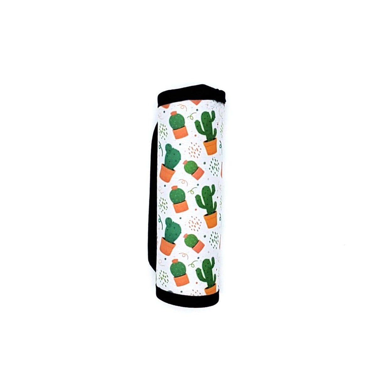 Neoprene luggage handle cover, vertical, Cactus design