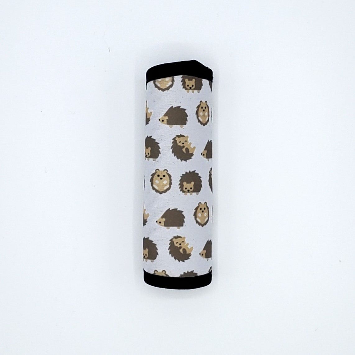 Neoprene luggage handle cover, vertical, Hedgehogs design