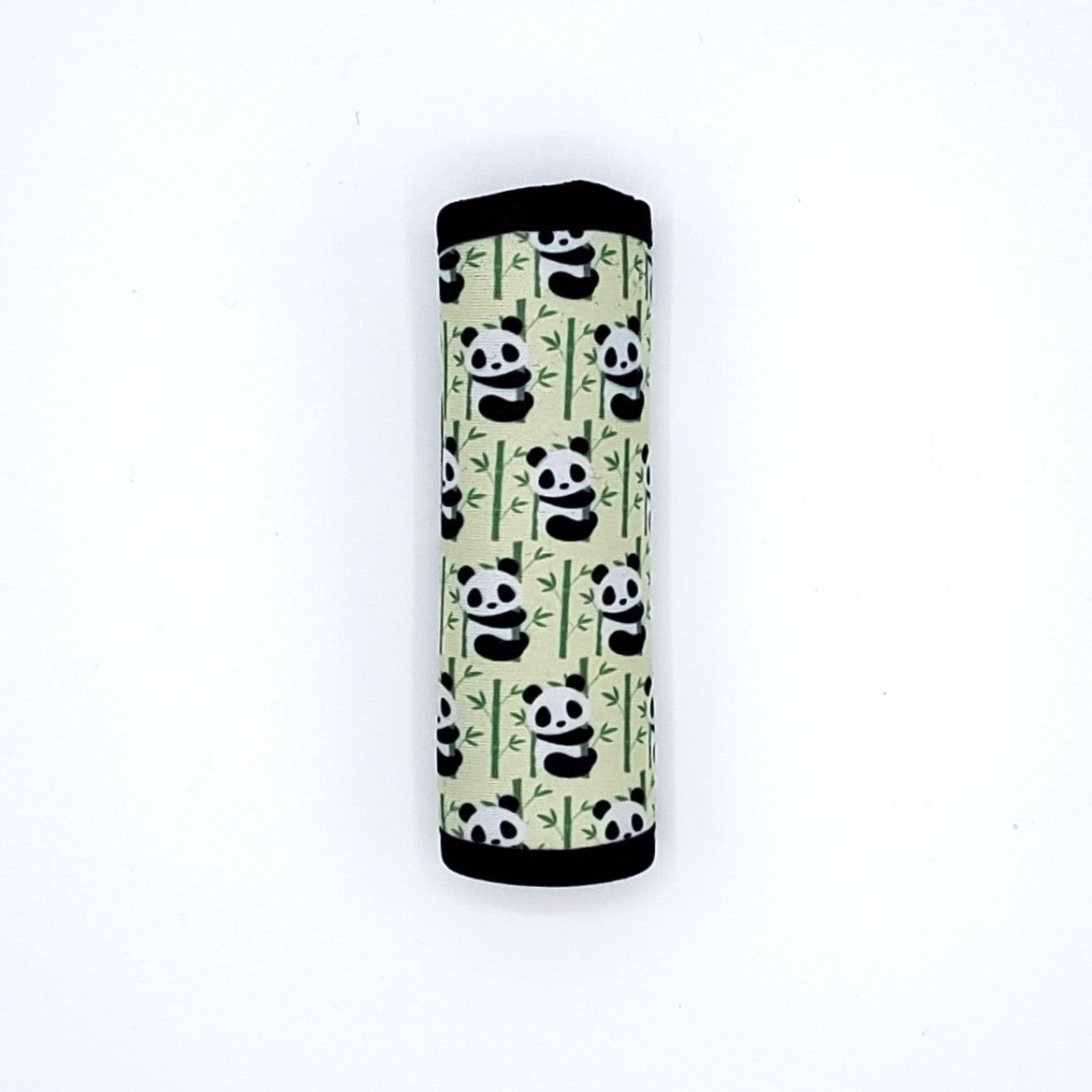 Neoprene luggage handle cover, vertical, Pandas design