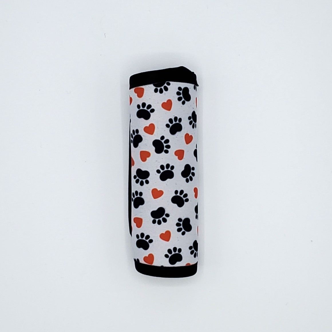 Neoprene luggage handle cover, Paws Hearts design