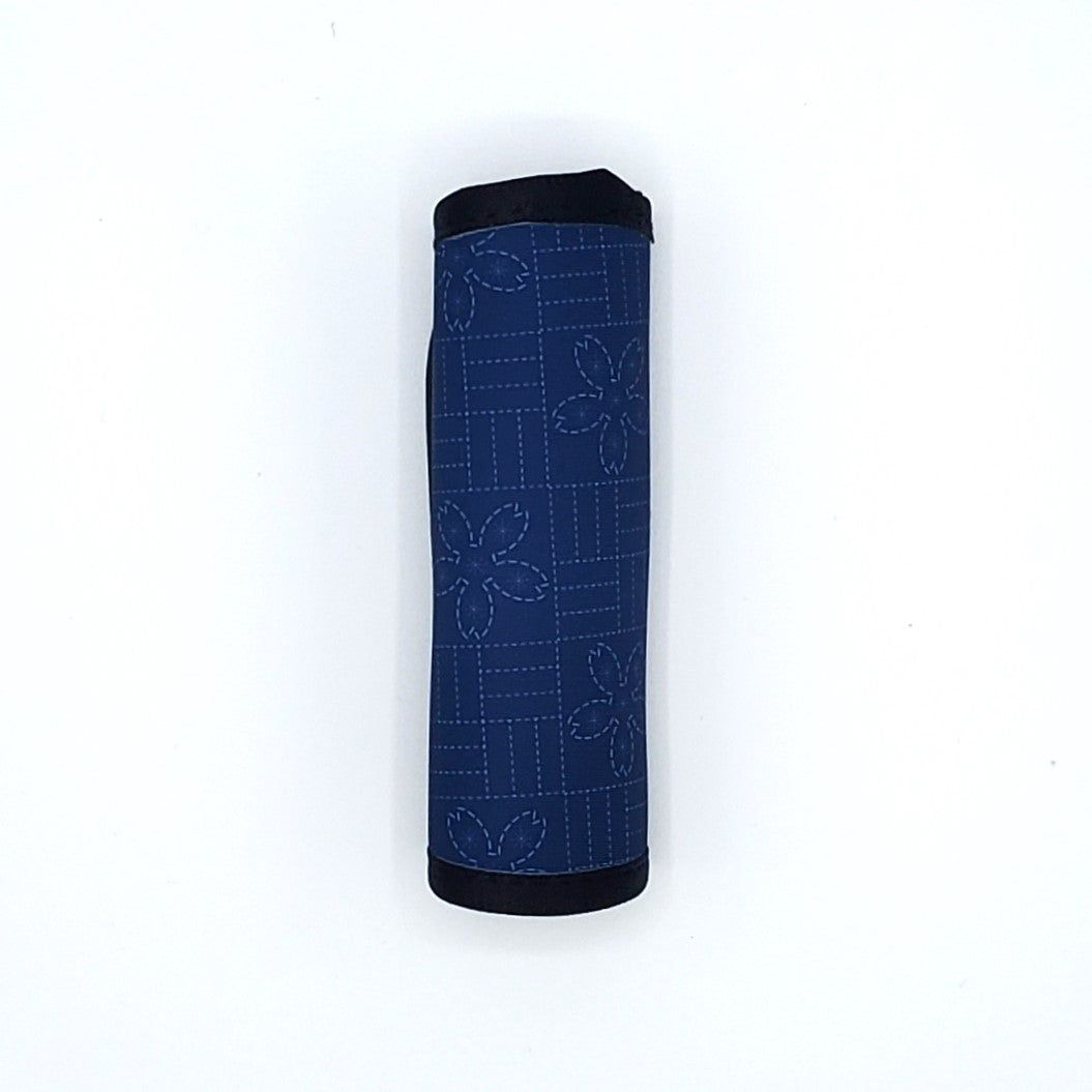 Neoprene luggage handle cover, Sashiko Flower design