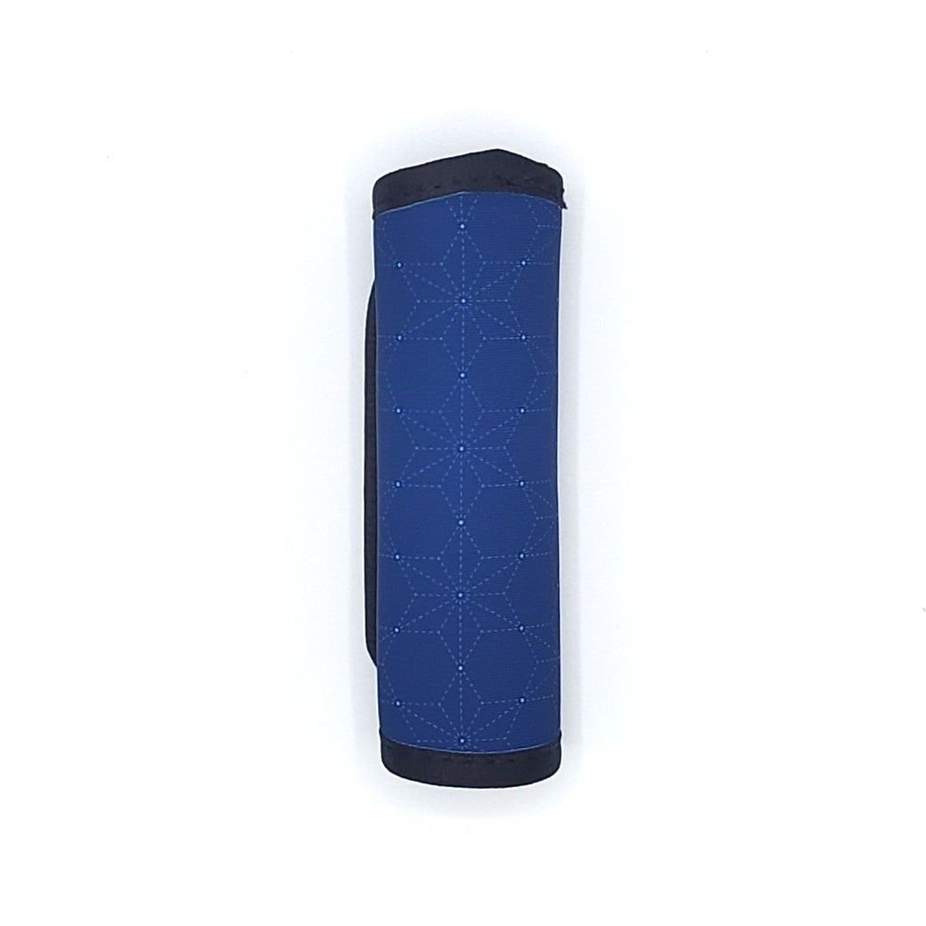 Neoprene luggage handle cover, Sashiko Star design