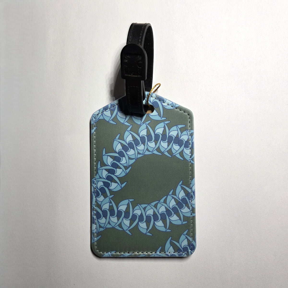 Hawaii artist luggage tag, Blue Jade design