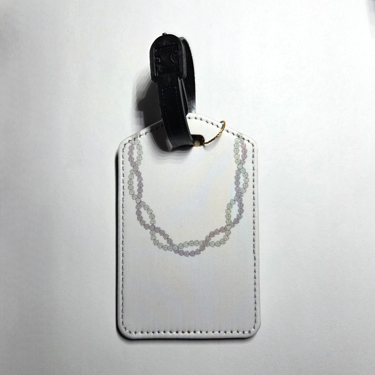 Hawaii artist luggage tag, Crown Flower design