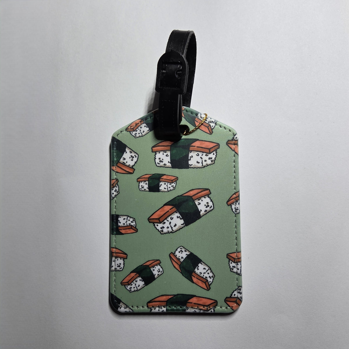 Hawaii artist luggage tag, Spam Musubi design