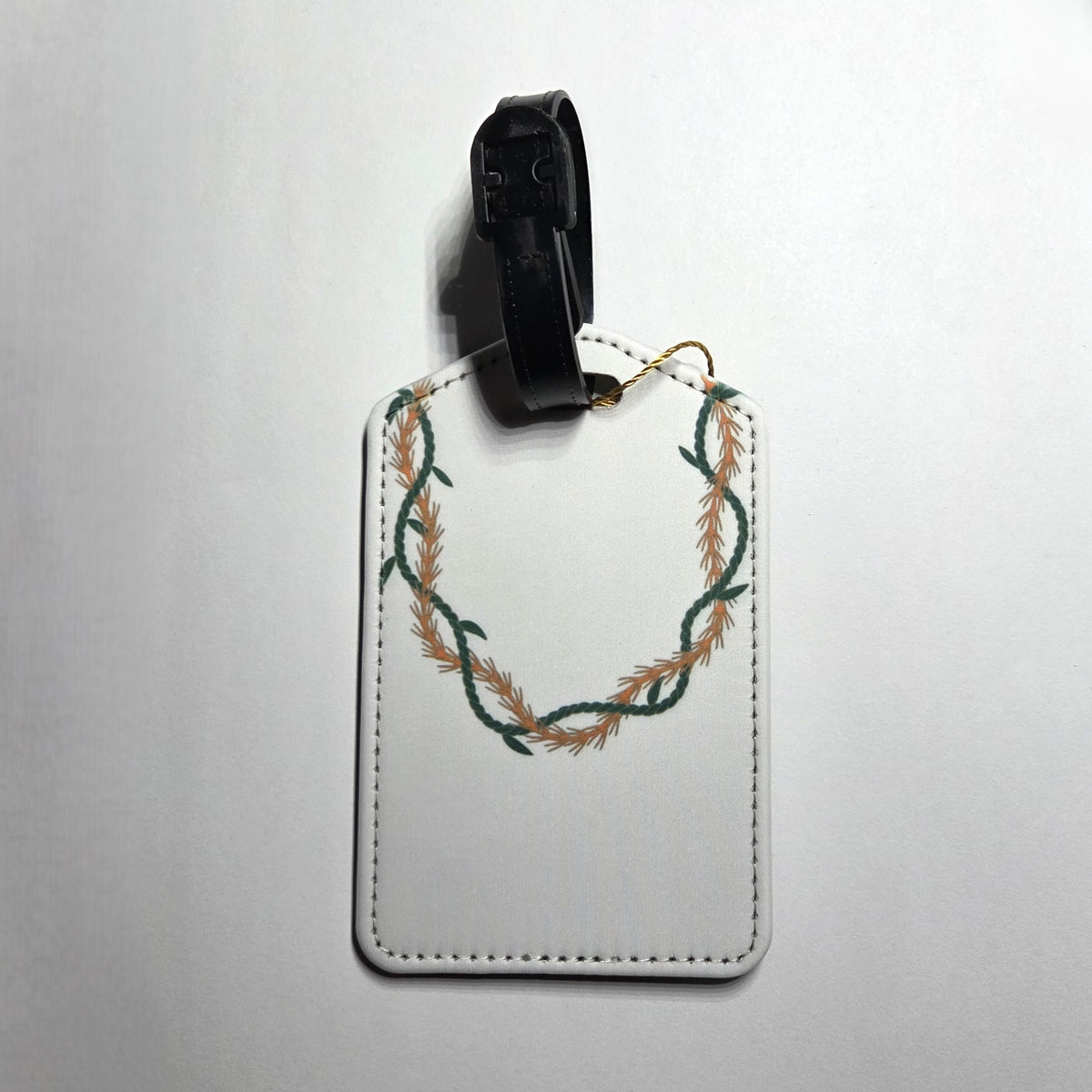 Hawaii artist luggage tag, Ti Kukuna design