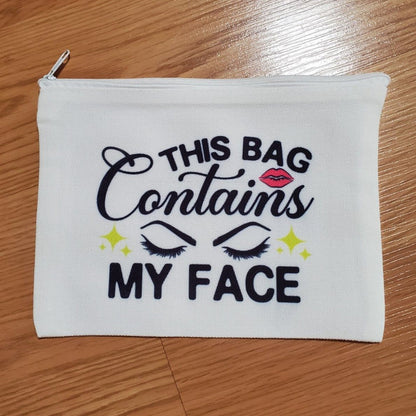 Zippered pouch, Bag Face design