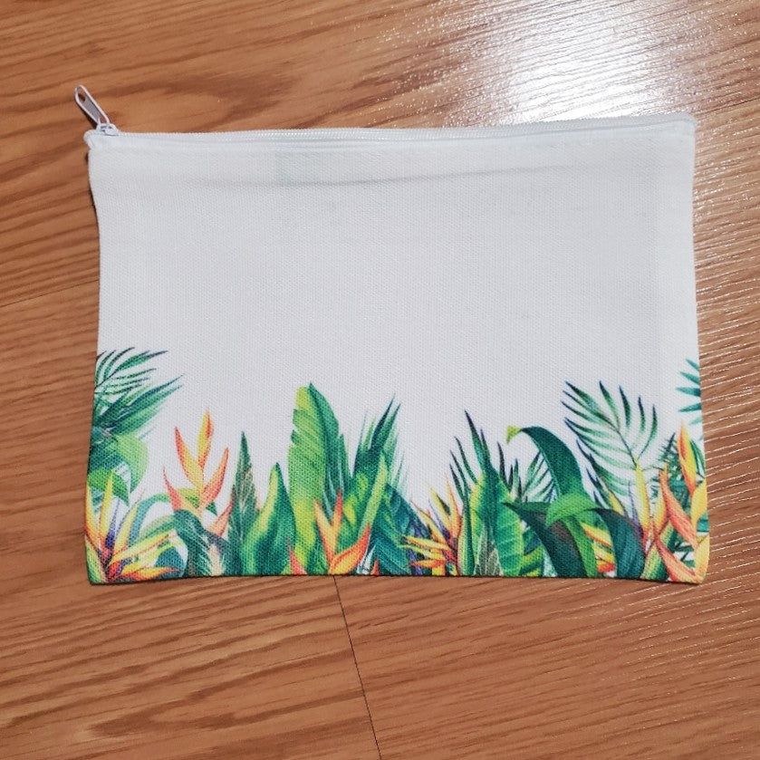 Zippered pouch, Heliconia Horizontal design