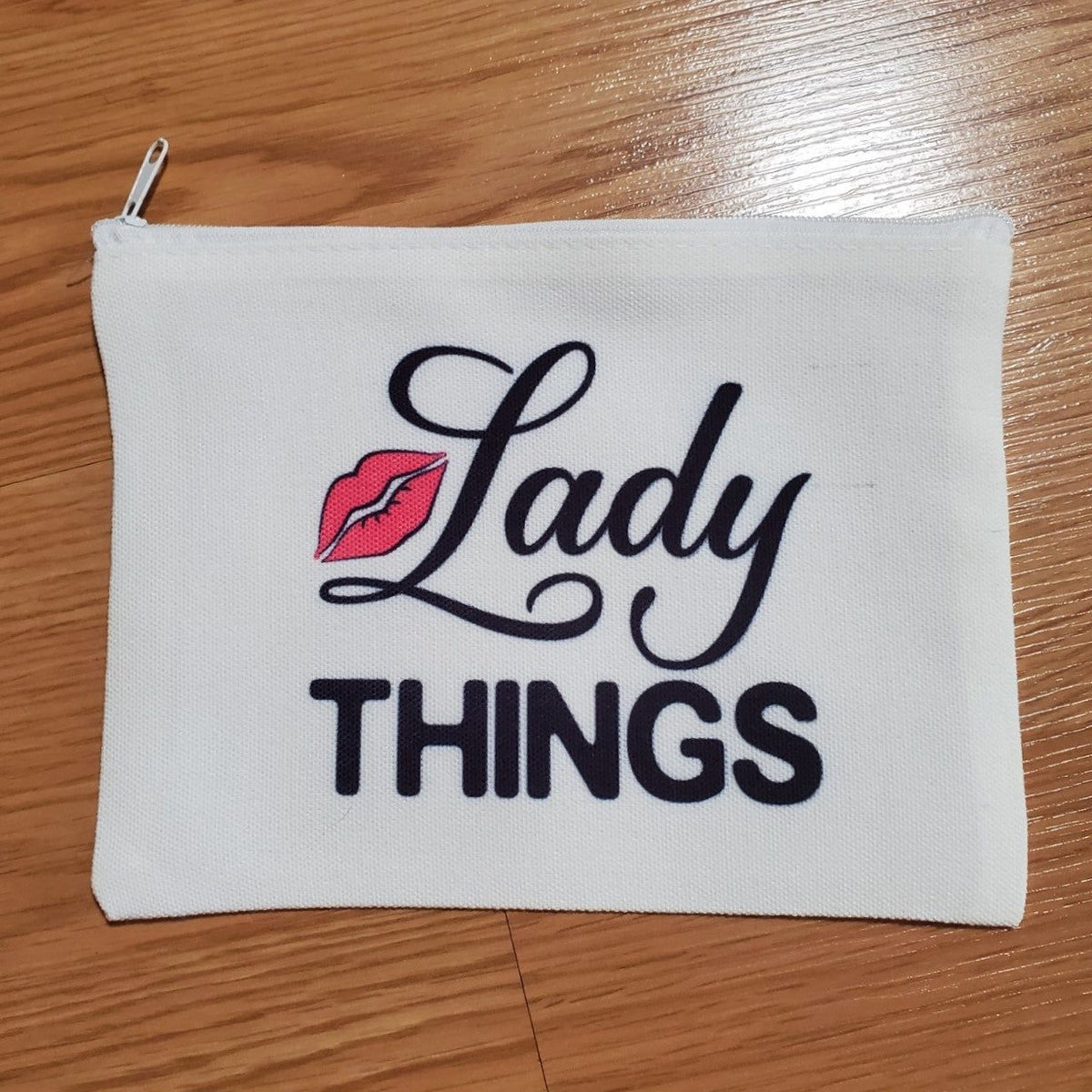 Zippered pouch, Lady Things design