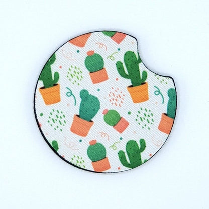 Neoprene car coaster, Cactus design