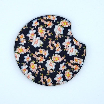 Neoprene car coaster, Sakura Black design