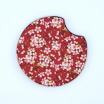 Neoprene car coaster, Sakura Pink design