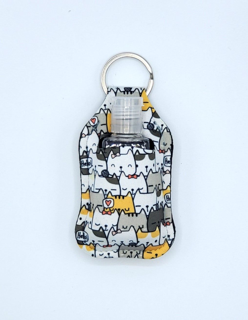Neoprene hand sanitizer holder, Cat Crowd design
