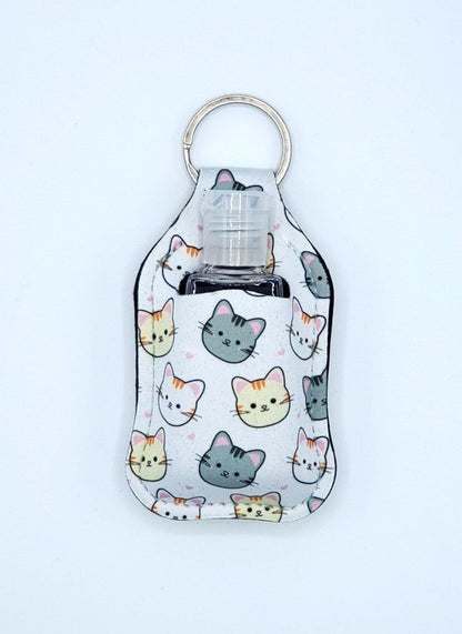 Neoprene hand sanitizer holder, Cat Kawaii design