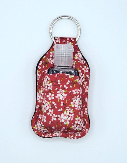 Neoprene hand sanitizer holder, Sakura Pink design