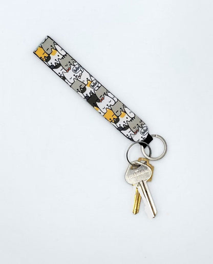 Neoprene wrist lanyard, Cat Crowd design