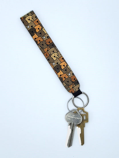 Neoprene wrist lanyard, Dog Crowd design