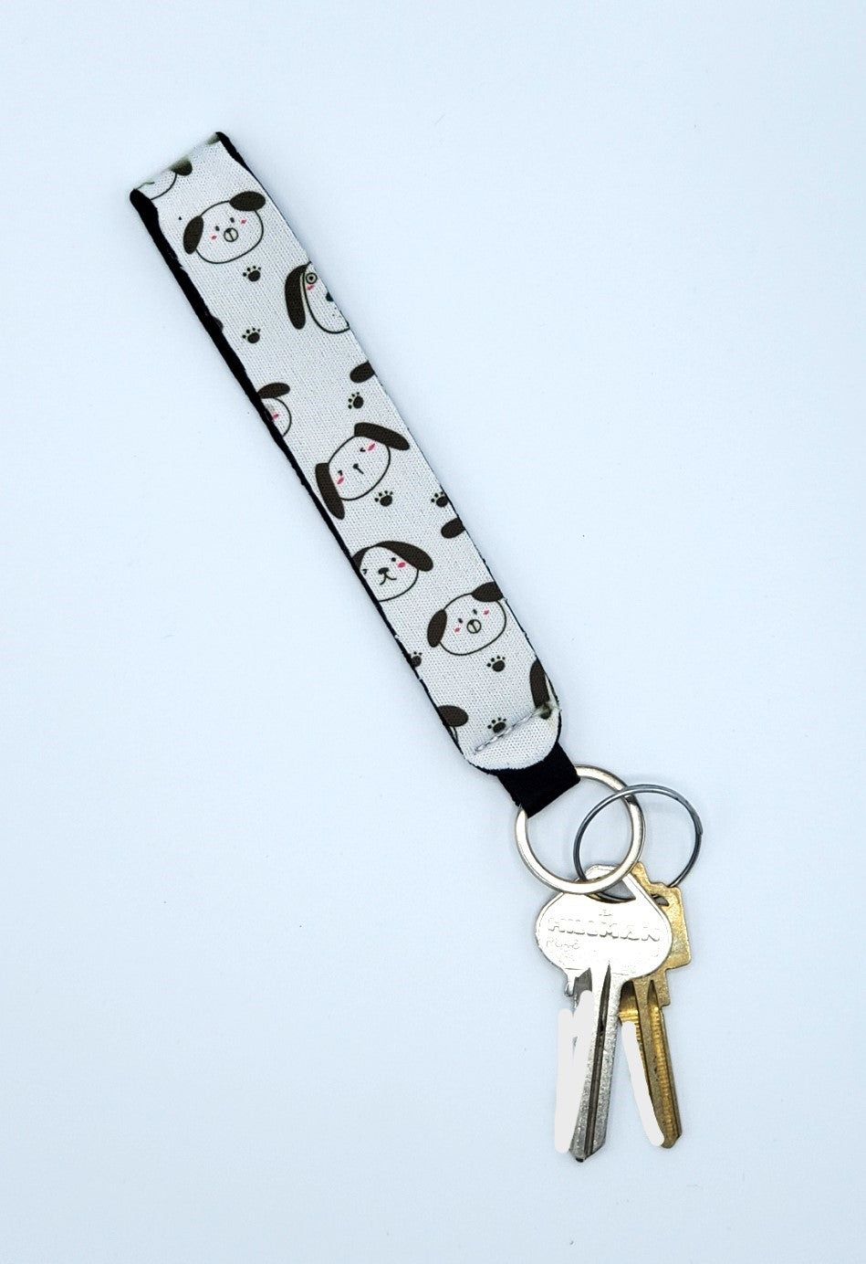 Neoprene wrist lanyard, Dog Kawaii design