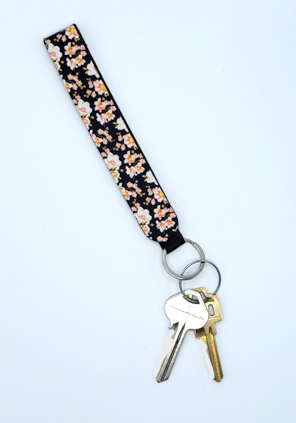 Neoprene wrist lanyard, Sakura Black design