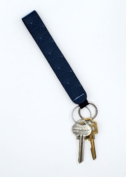 Neoprene wrist lanyard, Sashiko Fan design