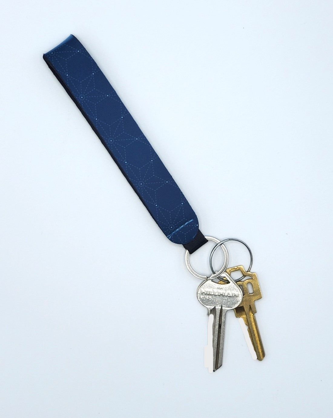 Neoprene wrist lanyard, Sashiko Star design