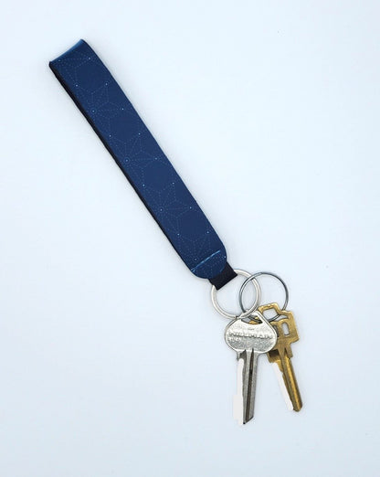 Neoprene wrist lanyard, Sashiko Star design